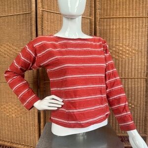 Pendleton 100% Cotton Long Sleeve Stripes T-Shirt XS Preppy